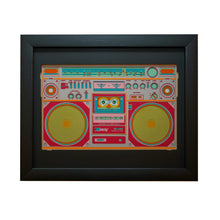Load image into Gallery viewer, 3d laser cut stereo boombox wall art