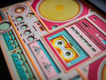 Load image into Gallery viewer, cool music wall art 3d laser cut boombox stereo tape deck hip hop