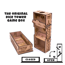 Load image into Gallery viewer, Topsy Timbers - The Incredibly Entertaining, Addictive, & Competitive Tower Building Game Designed & Manufactured from Aromatic Cedar in Our Los Angeles Workshop. Fun for the whole family with elements of chance and sabotauge! The boss went home early leaving you and the crew to manage the timberyard. Grab the keys to the crane, it's time to have some fun... Build a taller tower than your friends before the timberyard runs dry!