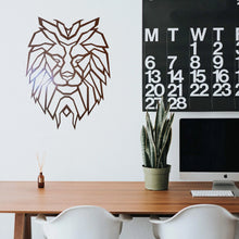 Load image into Gallery viewer, lion art 3d laser cut geometric wall art cool wooden art