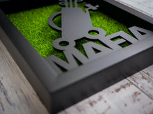 Load image into Gallery viewer, The perfect gift for any golfer who needs help with interior decorating. 3D Laser Cut Push Cart Mafia Wall Art with Turf Grass Background. Stretches 8'' x 10'' Framed In Satin Black Shadow Box. Laser Cut & Carefully Assembled in Our Los Angeles Workshop and Shipped Out Daily.