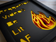 Load image into Gallery viewer, Three Dimensional Laser Engraved Reggaeton Wall Art. Stretches 8'' x 10'' and is Framed In Satin Black Shadow Box. Reggaeton is Lit AF. Laser Cut & Carefully Assembled in Our Los Angeles Workshop and Shipped Out Daily.