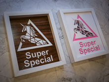 Load image into Gallery viewer, Three Dimensional Laser Engraved Super Special Unicorn Wall Art. Stretches 8'' x 10'' and is Framed In White Shadow Box. Laser Cut & Carefully Assembled in Our Los Angeles Workshop and Shipped Out Daily.