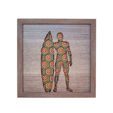 Load image into Gallery viewer, Geometric Three Dimensional Laser Engraved Wall Art.  Surfers Sold Individually or as a Set of Five Works.  Each Piece Stretches 8&#39;&#39; x 8&#39;&#39; and is Framed In Faux Teak.  Perfect Fit for Beach Houses, Surf Shops, &amp; More  Laser Cut &amp; Carefully Assembled in Our Los Angeles Workshop and Shipped Out Daily.