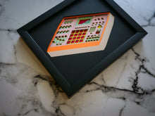 Load image into Gallery viewer, 3D Laser Cut Old School MPC Sampler Layered Artwork. Stretches 8'' x 10'' Framed In Satin Black Shadow Box. Laser Cut & Carefully Assembled in Our Los Angeles Workshop and Shipped Out Daily. For Bespoke Artwork or Custom Sizing Please Contact workshop@etchtailor.com