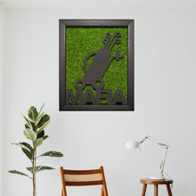 Load image into Gallery viewer, The perfect gift for any golfer who needs help with interior decorating. 3D Laser Cut Push Cart Mafia Wall Art with Turf Grass Background. Stretches 8'' x 10'' Framed In Satin Black Shadow Box. Laser Cut & Carefully Assembled in Our Los Angeles Workshop and Shipped Out Daily.