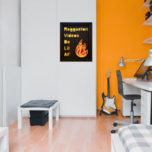 Load image into Gallery viewer, Three Dimensional Laser Engraved Reggaeton Wall Art. Stretches 8'' x 10'' and is Framed In Satin Black Shadow Box. Reggaeton is Lit AF. Laser Cut & Carefully Assembled in Our Los Angeles Workshop and Shipped Out Daily.