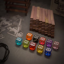 Load image into Gallery viewer, Topsy Timbers - The Incredibly Entertaining, Addictive, & Competitive Tower Building Game Designed & Manufactured from Aromatic Cedar in Our Los Angeles Workshop. Fun for the whole family with elements of chance and sabotauge! The boss went home early leaving you and the crew to manage the timberyard. Grab the keys to the crane, it's time to have some fun... Build a taller tower than your friends before the timberyard runs dry!