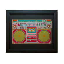 Load image into Gallery viewer, 3d laser cut stereo boombox wall art